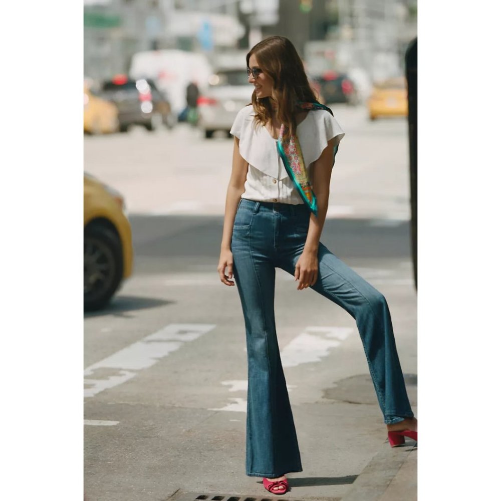 Pilcro and the Letterpress Ultra High-Rise Flare Jeans